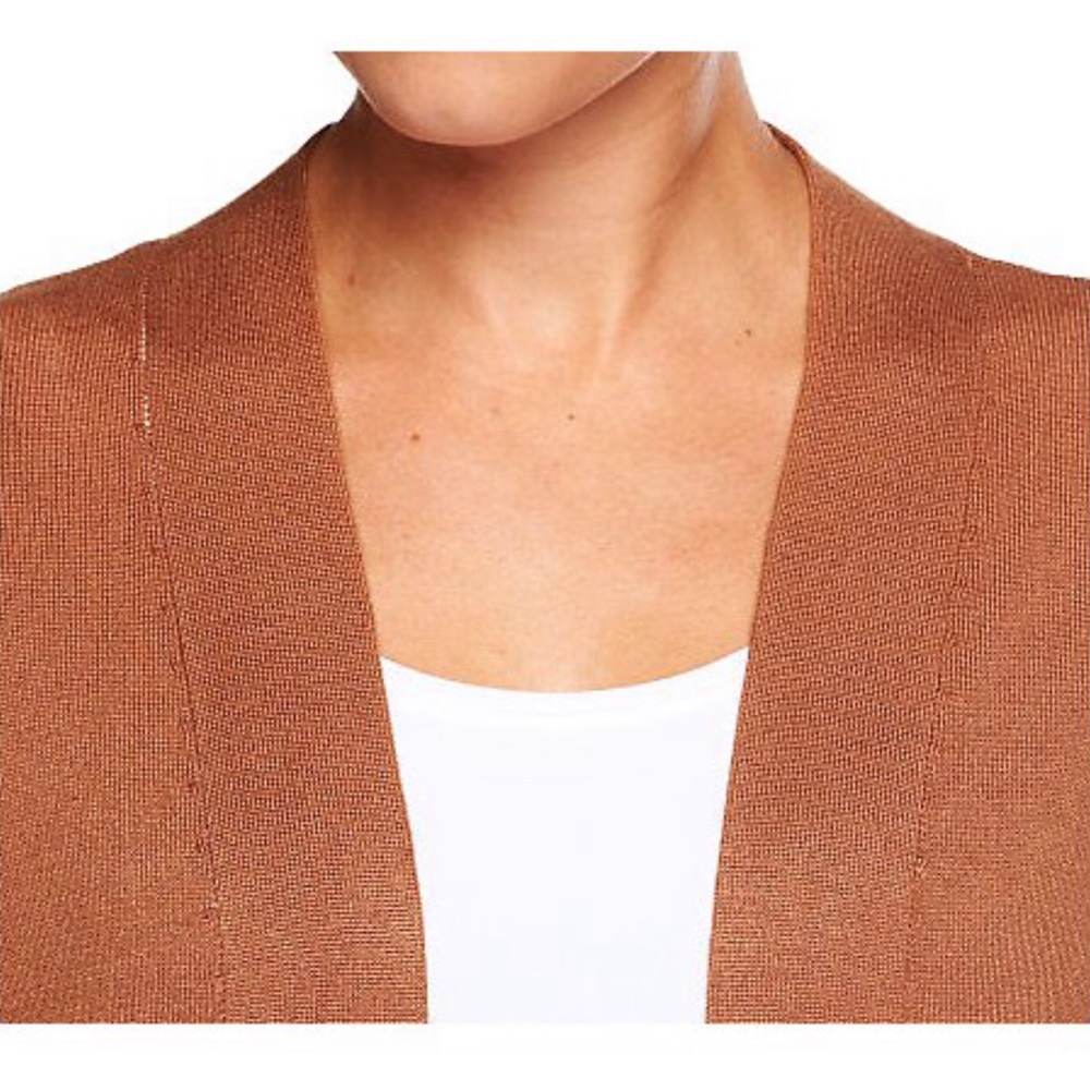🚫SOLD🚫 Long Sleeve Pocketed Open Cardigan, Paprika Spice - Picture 4 of 8